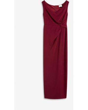 bonprix Carmen-Kleid Aus Strukturiertem Crepe - Rot