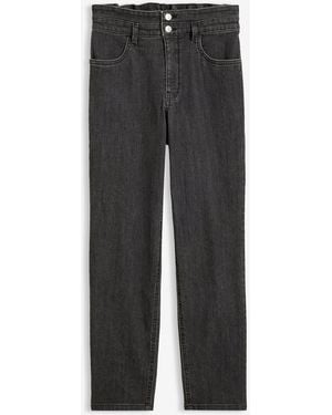 bonprix Mom-Jeans High Waist, Bequembund - Schwarz