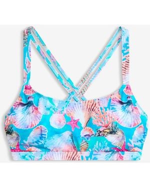 bonprix Bustier-Bikinioberteil Mit Gekreuzten Trägern - Blau