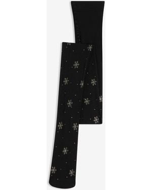 bonprix Feinstrumpfhose Mit Weihnachtsmotiv 40 Den - Schwarz