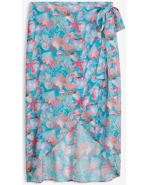 bonprix Transparenter Strandrock - Blau