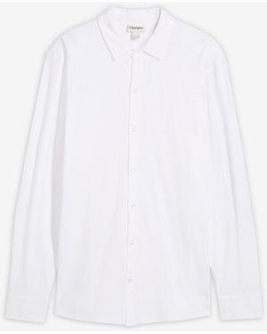 bonprix Super-Stretchhemd Aus Baumwoll-Piqué, Slim Fit - Weiß