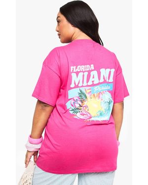 Boohoo Plus Florida Miami - Pink