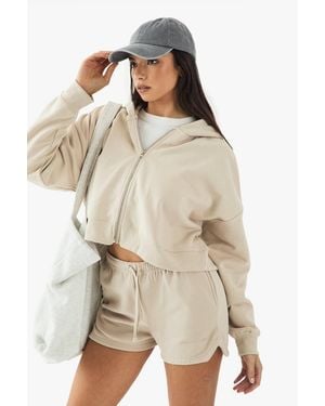 DSGN Studio Embroidered Runner Sweat Short - Natural