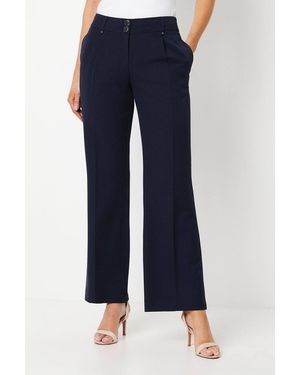 Wallis Smart Wide Leg Pants - Blue