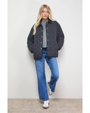 Oasis Padded Cord Collar Jacket - Blue