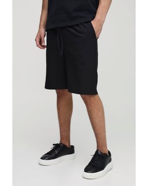Technic Elasticated Waist Relaxed Al Stretch Shorts - Black