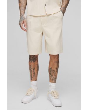 Technic Tall Al Pleated Relaxed Fit Shorts - Natural