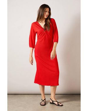 Wallis Jersey Twist Front Midaxi Dress - Red