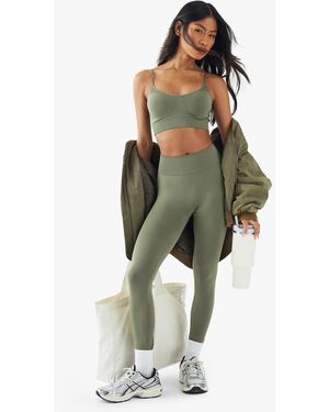 Boohoo Premium Sculpt Seamless Bum Scrunch Legging - Green