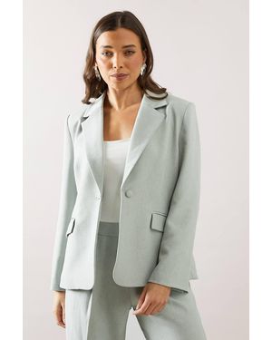 Wallis Petite Relaxed Crossed Back Detail Jacket - Gray