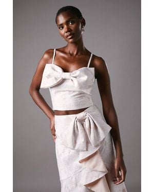 Coast Bow Detail Strappy Top - Brown
