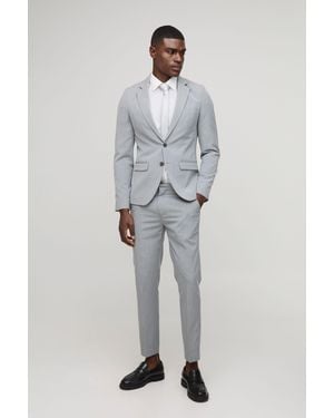 BoohooMAN Super Skinny Single Breasted Suit Jacket - Gray