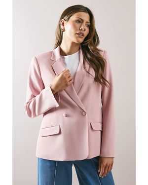 Wallis Tailored Pocket Detail Blazer - Pink