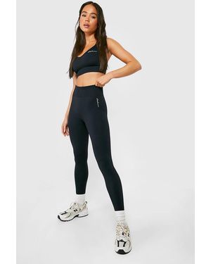 Boohoo Petite Bum Shaping Seamless Leggings - Black