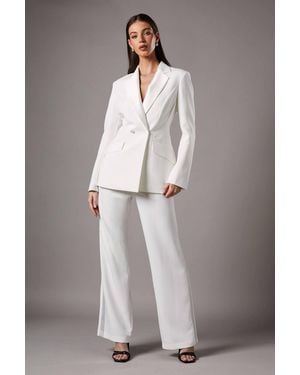 Coast Satin Panel Wide Leg Trouser - Black