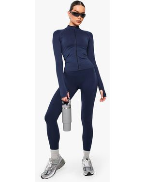 Boohoo Premium Sculpt Seamless Bum Scrunch Legging - Blue
