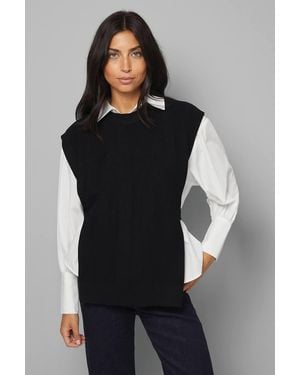 Wallis Belted Knitted Tank - Black