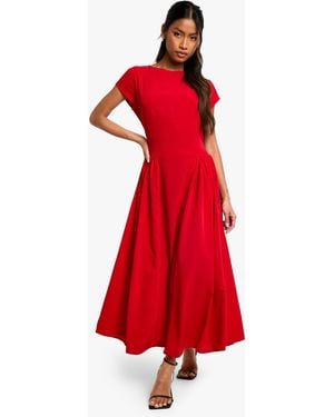Boohoo Textured Volume Skirt Midaxi Dress