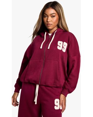 Boohoo Sudadera Plus Con Capucha - Rojo