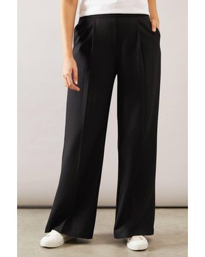 Wallis Crepe Pocket Wide Leg Trouser - Black