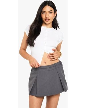 Boohoo Box Pleat Skort - Black