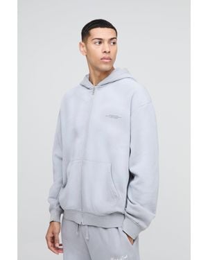Boohoo Sudadera Oversize Con Capucha - Gris