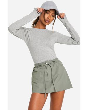 Boohoo Micro Mini Skirt - Gray
