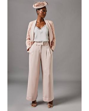 Coast Satin Wide Leg Trouser - Pink