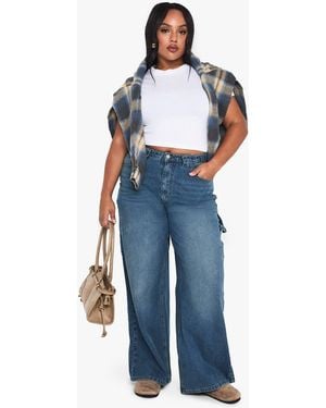 Boohoo The Plus Carpenter Jean - Blue