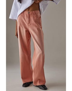Warehouse Vintage Wash Ultimate Denim Boyfriend Jean - Brown