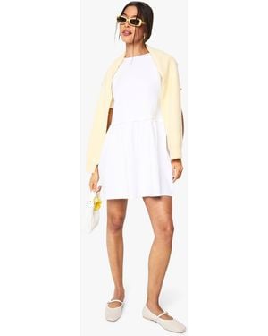 Boohoo Short Sleeve Layered T-Shirt Dress - White