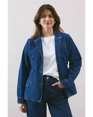 Wallis Denim Blazer - Blue