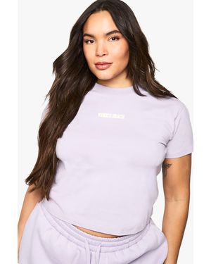 Boohoo Plus Venice Beach Fitted Top - White