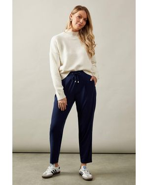 Wallis Jersey Drawstring Tapered Trouser - Blue