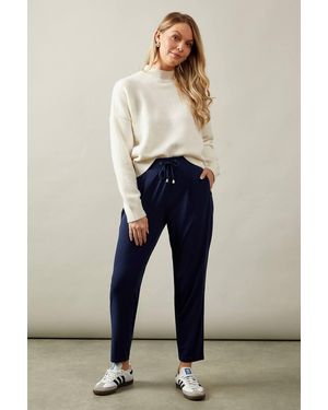 Wallis Jersey Drawstring Tapered Trouser - Blue