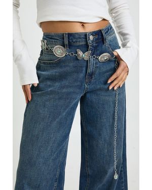 Boohoo Halloween Butterfly Chain Belt - Blanco