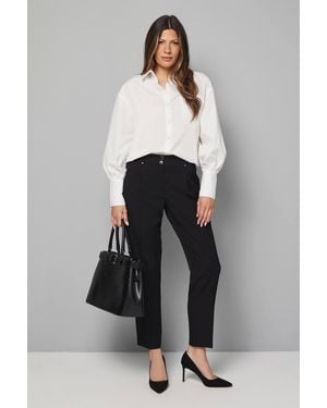 Wallis Smart Tapered Leg Pants - Gray