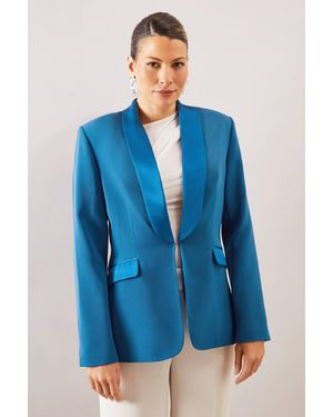 Wallis Occasion Edge To Edge Blazer - Blue