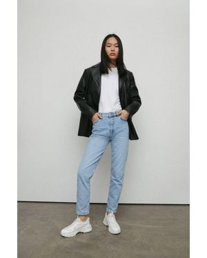 Warehouse 86S Denim Authentic Mom Jeans - Gray