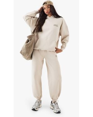 DSGN Studio Run Club Printed Cuffed Jogger - Natural