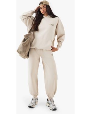 DSGN Studio Run Club Printed Cuffed Jogger - Natural