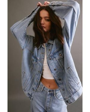 Nasty Gal The Oversized Jean Jacket - Gray