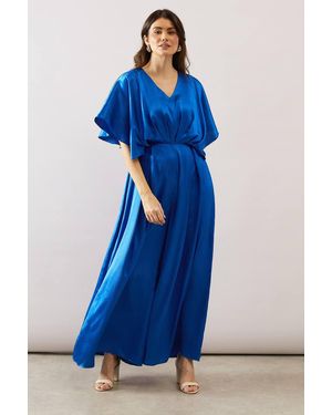 Wallis Occasion Satin Wide Leg Jumpsuit - Blue