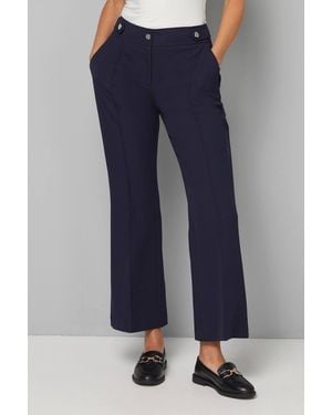 Wallis Petite Smart Bootcut Leg Pants - Blue