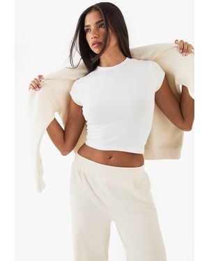 DSGN Studio Embroidered Short Sleeve Top - White