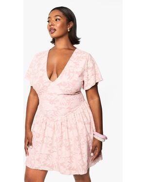 strapless open back dress Sweet in Pink Maxi Dress