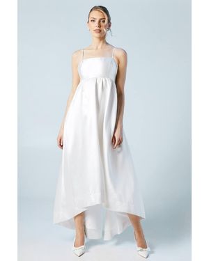 Coast Twill High Low Wedding Dress - Blue