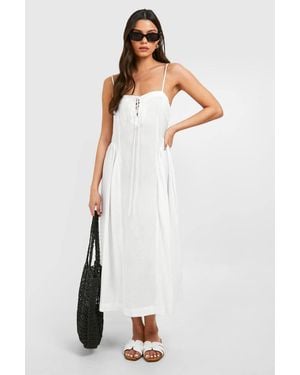 v neck lace dress White V-Neck Mermaid Long Lace Wedding Dress with Slit, White-Nude / 8