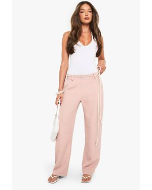 Boohoo Barrel Leg Trouser - Pink